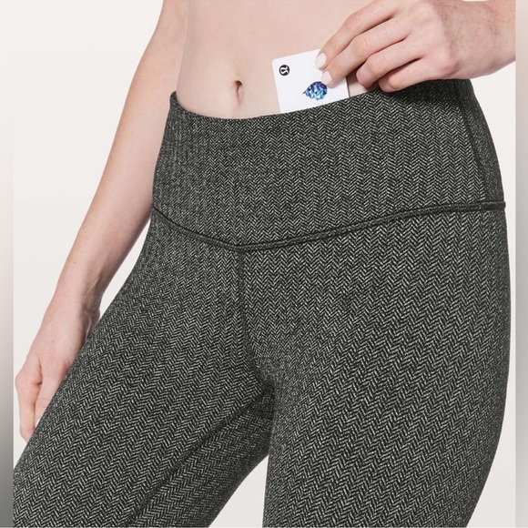 Lululemon Wunder Under Low-Rise Tight 28” Heathered Gray Herringbone - Picture 14 of 14